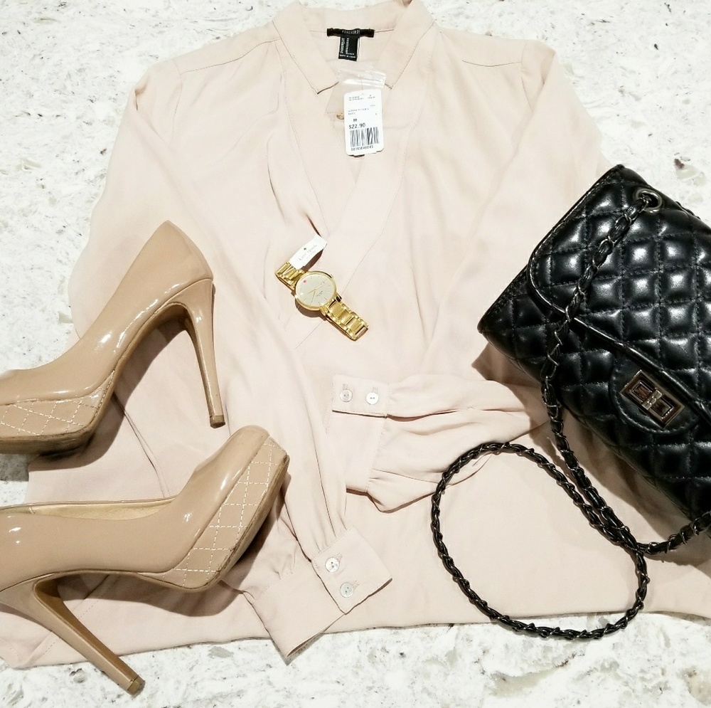 Draped surplice top